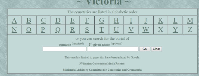 Victoria home page